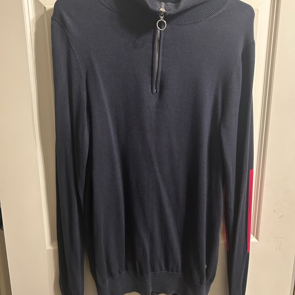 G/FORE Men's Dark Blue Zip-Up Sweater